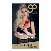 Пластиковая метелочка с красными пёрышками Small Feather Tickler - 32 см. - Blush Novelties - купить с доставкой в Люберцах