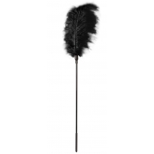 Стек с большим чёрным пером Large Feather Tickler - 65 см. - Blush Novelties - купить с доставкой в Люберцах