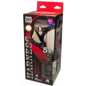Пояс харнесс премиум класса WOMAN SIMPLEX(S) с 3 черными насадками - LOVETOY (А-Полимер) - купить с доставкой в Люберцах