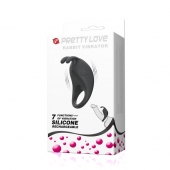 Чёрное эрекционное кольцо с вибрацией Rabbit Vibrator - Baile - в Люберцах купить с доставкой