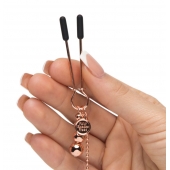 Золотистые зажимы для сосков и клитора All Sensation Nipple and Clitoral Chain - Fifty Shades of Grey - купить с доставкой в Люберцах