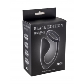 Чёрное эрекционное кольцо с анальной пробкой Button Anal Plug - Lola Games - в Люберцах купить с доставкой
