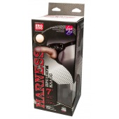 Кожаный пояс харнесс WOMAN LONG премиум класса с 3 насадками - LOVETOY (А-Полимер) - купить с доставкой в Люберцах