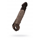 Чёрная насадка на пенис Tс подхватом - 19,5 см. - ToyFa - в Люберцах купить с доставкой