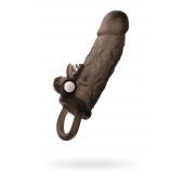 Чёрная насадка на пенис Toyfa XLover с вибрацией - ToyFa - в Люберцах купить с доставкой