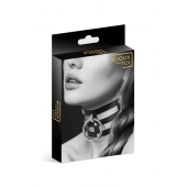 Чёрный тройной чокер с большим кольцом - Bijoux Pour Toi - купить с доставкой в Люберцах