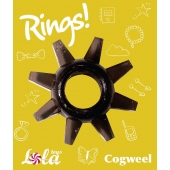 Чёрное эрекционное кольцо Rings Cogweel - Lola Games - в Люберцах купить с доставкой