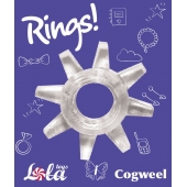 Прозрачное эрекционное кольцо Rings Cogweel - Lola Games - в Люберцах купить с доставкой