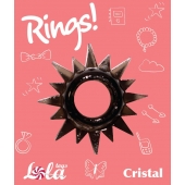 Чёрное эрекционное кольцо Rings Cristal - Lola Games - в Люберцах купить с доставкой