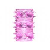 Розовая насадка на пенис Rings Armour - Lola Games - в Люберцах купить с доставкой