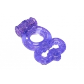 Фиолетовое эрекционное кольцо Rings Treadle с подхватом - Lola Games - в Люберцах купить с доставкой