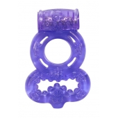 Фиолетовое эрекционное кольцо Rings Treadle с подхватом - Lola Games - в Люберцах купить с доставкой