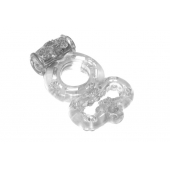 Прозрачное эрекционное кольцо Rings Treadle с подхватом - Lola Games - в Люберцах купить с доставкой