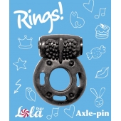 Черное эрекционное кольцо с вибрацией Rings Axle-pin - Lola Games - в Люберцах купить с доставкой