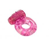 Розовое эрекционное кольцо с вибрацией Rings Axle-pin - Lola Games - в Люберцах купить с доставкой