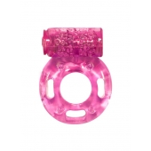 Розовое эрекционное кольцо с вибрацией Rings Axle-pin - Lola Games - в Люберцах купить с доставкой