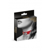 Красный узенький чокер с кольцом - Bijoux Pour Toi - купить с доставкой в Люберцах