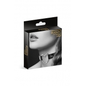 Чёрный чокер с кольцом в форме сердца - Bijoux Pour Toi - купить с доставкой в Люберцах