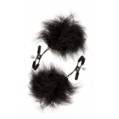 Зажимы для сосков с пухом FEATHERED NIPPLE CLAMPS - Blush Novelties - купить с доставкой в Люберцах