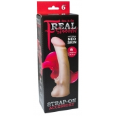 Телесная насадка REAL Standard с усиками на основании - 19 см. - LOVETOY (А-Полимер) - купить с доставкой в Люберцах