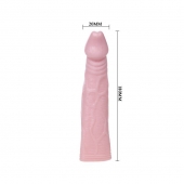 Телесная насадка с вибрацией Sex Expert - 18 см. - Sex Expert - в Люберцах купить с доставкой