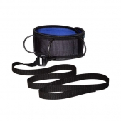 Чёрно-синий неопреновый ошейник с поводком - Sitabella - купить с доставкой в Люберцах