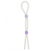 Прозрачное эрекционное кольцо-лассо SILICONE LASSO COCK RING DUAL BEADS - NMC - в Люберцах купить с доставкой