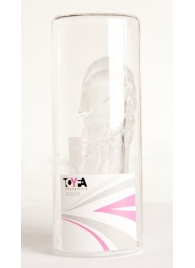 Прозрачная гелевая насадка с клиторальным отростком - 13 см. - Toyfa Basic - в Люберцах купить с доставкой