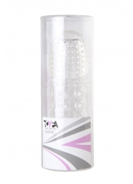 Прозрачная закрытая гелевая насадка - 13,5 см. - Toyfa Basic - в Люберцах купить с доставкой