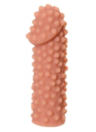 Телесная насадка на фаллос с бугорками KOKOS Extreme Sleeve 10 - 15,8 см. - KOKOS - в Люберцах купить с доставкой