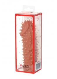 Телесная насадка на фаллос с имитацией шипов KOKOS Extreme Sleeve 07 - 14,7 см. - KOKOS - в Люберцах купить с доставкой
