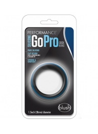 Черно-синее эрекционное кольцо Silicone Go Pro Cock Ring - Blush Novelties - в Люберцах купить с доставкой