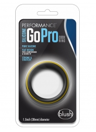 Черно-желтое силиконовое эрекционное кольцо Silicone Go Pro Cock Ring - Blush Novelties - в Люберцах купить с доставкой