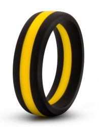Черно-желтое силиконовое эрекционное кольцо Silicone Go Pro Cock Ring - Blush Novelties - в Люберцах купить с доставкой