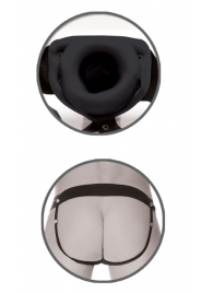 Черный полый страпон унисекс Hollow Strap-On - 14,5 см. - Pipedream - купить с доставкой в Люберцах