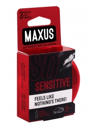 Ультратонкие презервативы в железном кейсе MAXUS Sensitive - 3 шт. - Maxus - купить с доставкой в Люберцах