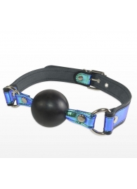 Кляп-шарик на чёрно-синих ремешках - Sitabella - купить с доставкой в Люберцах