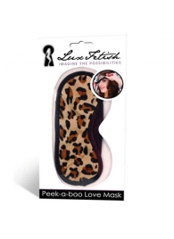Леопардовая маска на глаза Peek-a-Boo - Lux Fetish - купить с доставкой в Люберцах