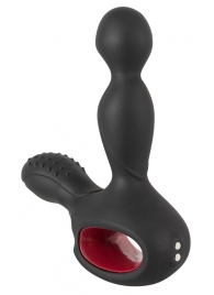 Черный вибромассажер простаты с нагревом и ротацией Prostate Plug - 14,5 см. - Orion - в Люберцах купить с доставкой