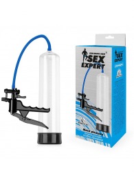 Прозрачная вакуумная помпа Sex Expert с ручным насосом - Sex Expert - в Люберцах купить с доставкой