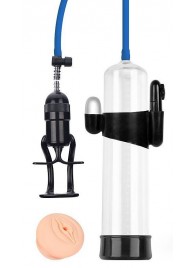 Прозрачная вакуумная вибропомпа Sex Expert с насадкой-вагиной - Sex Expert - в Люберцах купить с доставкой