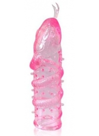 Закрытая рельефная насадка Crystal sleeve snakes в виде змеи с усиками - 14 см. - Erowoman-Eroman - в Люберцах купить с доставкой