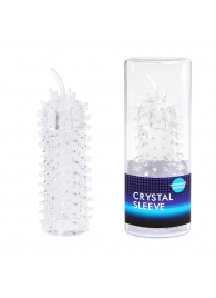 Закрытая рельефная насадка Crystal sleeve с усиками - 12 см. - Erowoman-Eroman - в Люберцах купить с доставкой