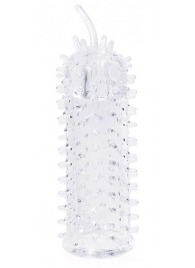 Закрытая рельефная насадка Crystal sleeve с усиками - 12 см. - Erowoman-Eroman - в Люберцах купить с доставкой