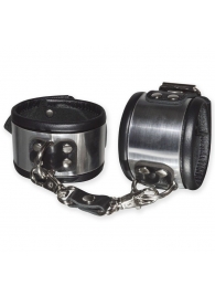 Эффектные серебристо-черные наручники с металлическим блеском - Sitabella - купить с доставкой в Люберцах