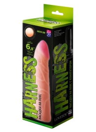 Фаллическая насадка на трусики харнесс - 17,5 см. - LOVETOY (А-Полимер) - купить с доставкой в Люберцах