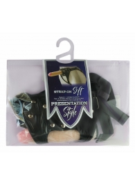 Черный пояс-трусики с двумя насадками Soft-Dolli - 16,5 и 10,5 см. - LOVETOY (А-Полимер) - купить с доставкой в Люберцах