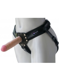 Черный пояс-трусики с двумя насадками  Экзотик-Linda  - 15,5 и 10,5 см. - LOVETOY (А-Полимер) - купить с доставкой в Люберцах