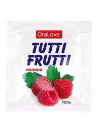 Пробник гель-смазки Tutti-frutti с малиновым вкусом - 4 гр. - Биоритм - купить с доставкой в Люберцах