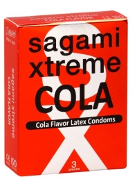 Ароматизированные презервативы Sagami Xtreme COLA - 3 шт. - Sagami - купить с доставкой в Люберцах